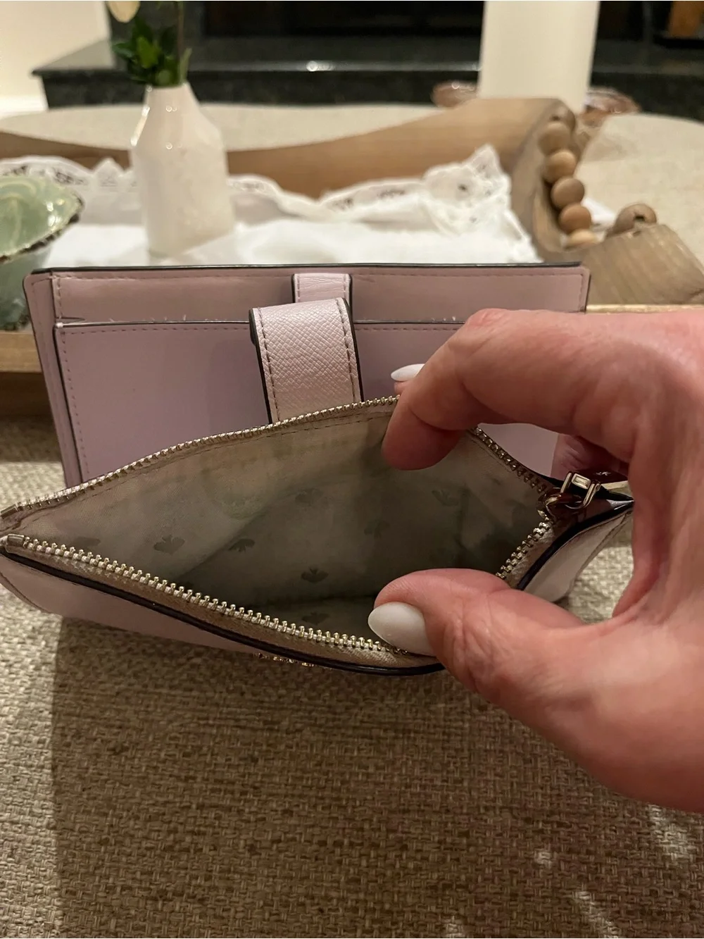 kate spade Pale Pink Saffian Wallet - Picture 9 of 10